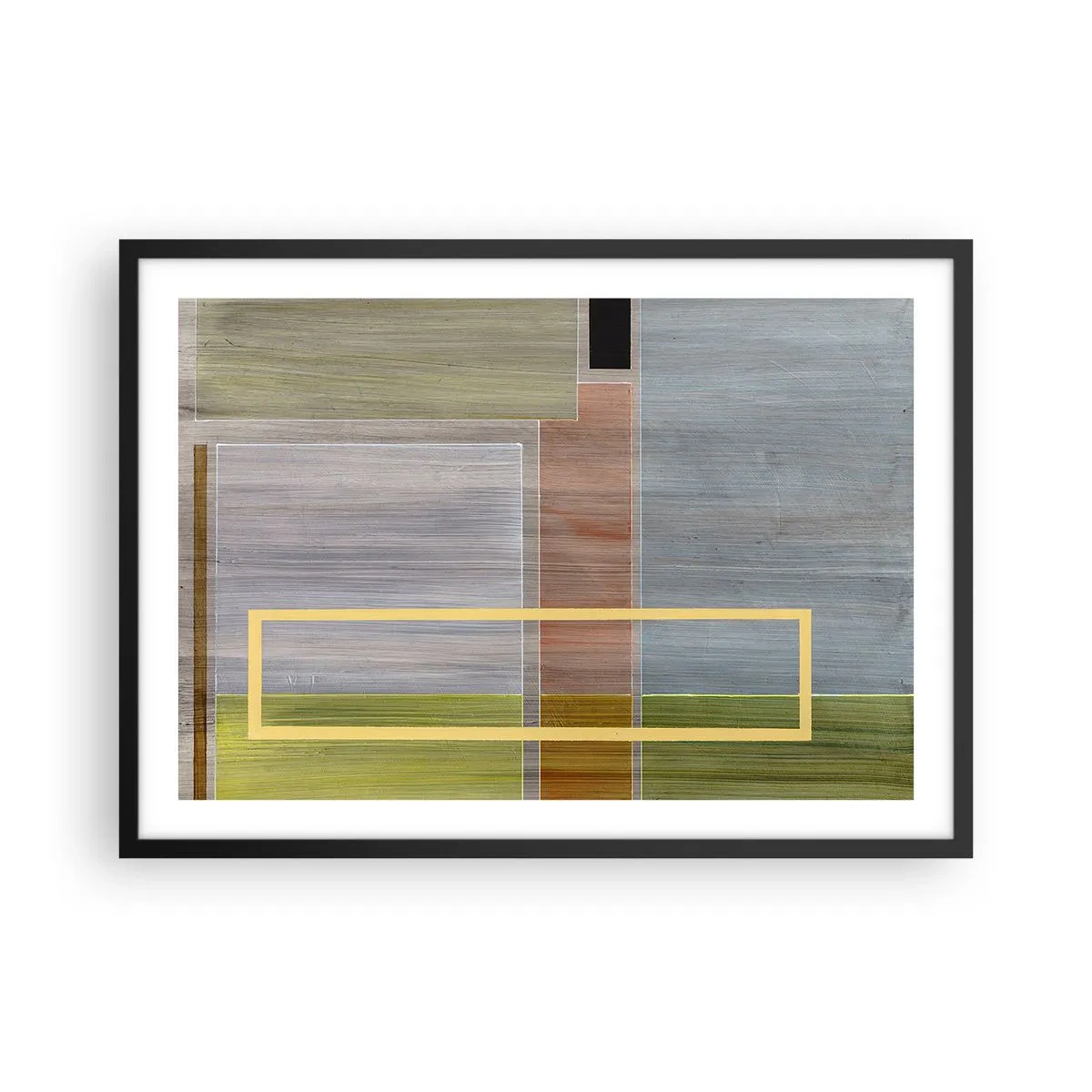 Poster în ramă neagră - Drept și liniștit - 70x50 cm