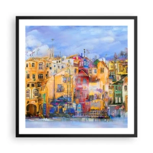 Poster în ramă neagră - Suntem împreună - 60x60 cm