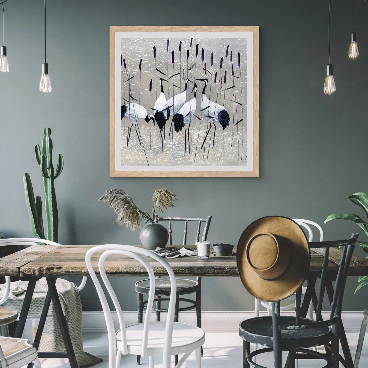 Poster în ramă de stejar deschis - Printre ai tăi - 60x60 cm