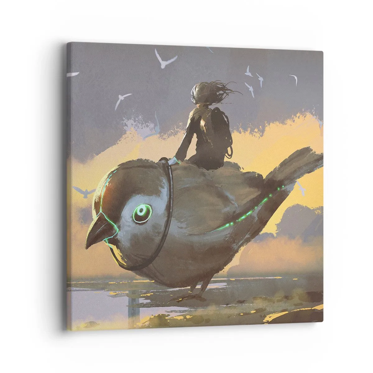 Tablou pe pânză - O oprire într-o călătorie fantastică - 40x40 cm