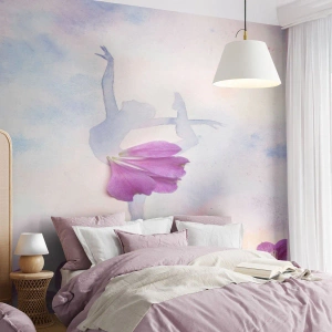 Fototapetă personalizată Premium Canvas - Delicată ca o floare - Abstracția, Balerină, Dans