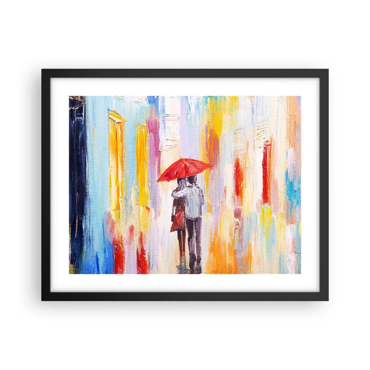 Poster în ramă neagră - Să plouă în continuare - 50x40 cm