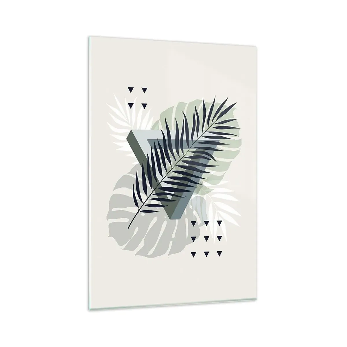 Tablou pe sticlă - Natura și geometria - două ordine? - 80x120 cm