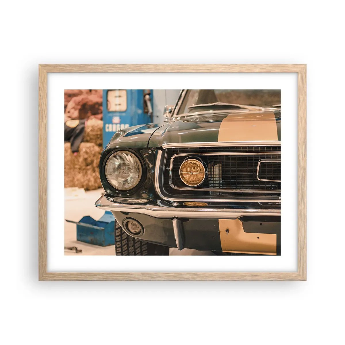 Poster în ramă de stejar deschis - Întâlnire cu o legendă - 50x40 cm