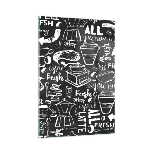 Tablou pe sticlă - All you need is… - 50x70 cm