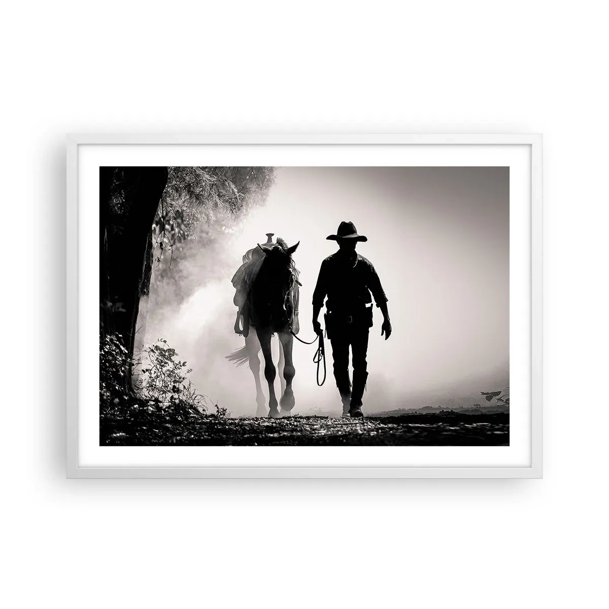 Poster în ramă albă - Texas de dimineața - 70x50 cm