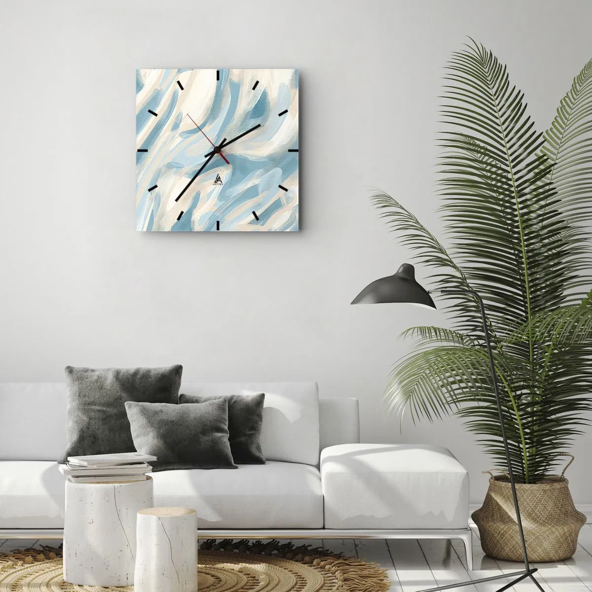 Ceas de perete - Ceas pe sticlă - Brize de primăvară - 40x40 cm