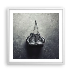 Poster în ramă albă - Timp de luptă și timp de pace - 50x50 cm