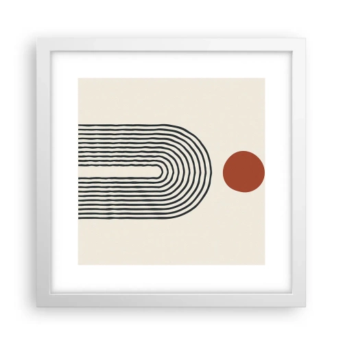 Poster în ramă albă - Magnetismul formelor și al culorilor - 30x30 cm
