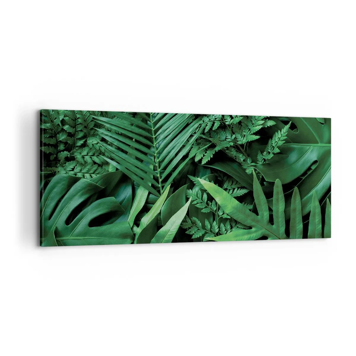 Tablou pe pânză - Înfășurate în verde - 100x40 cm
