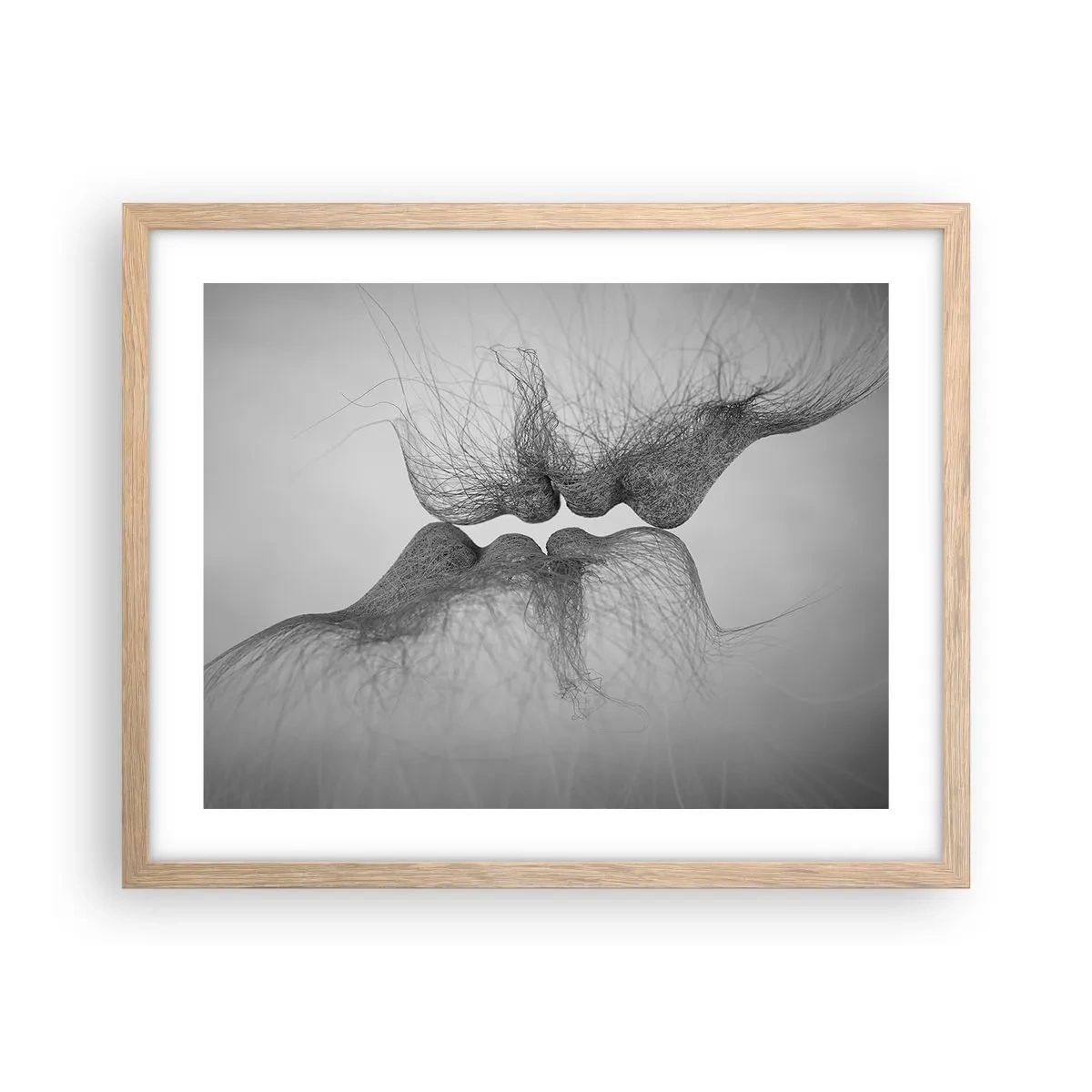 Poster în ramă de stejar deschis - Sărutul vântului - 50x40 cm