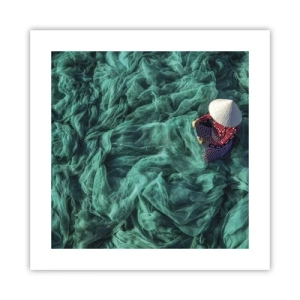 Poster - Într-o mare de rețea - 40x40 cm