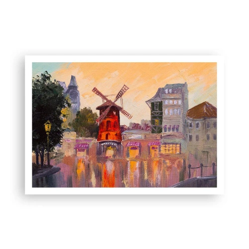 Poster - Icoane pariziene - Moulin Rouge - 100x70 cm