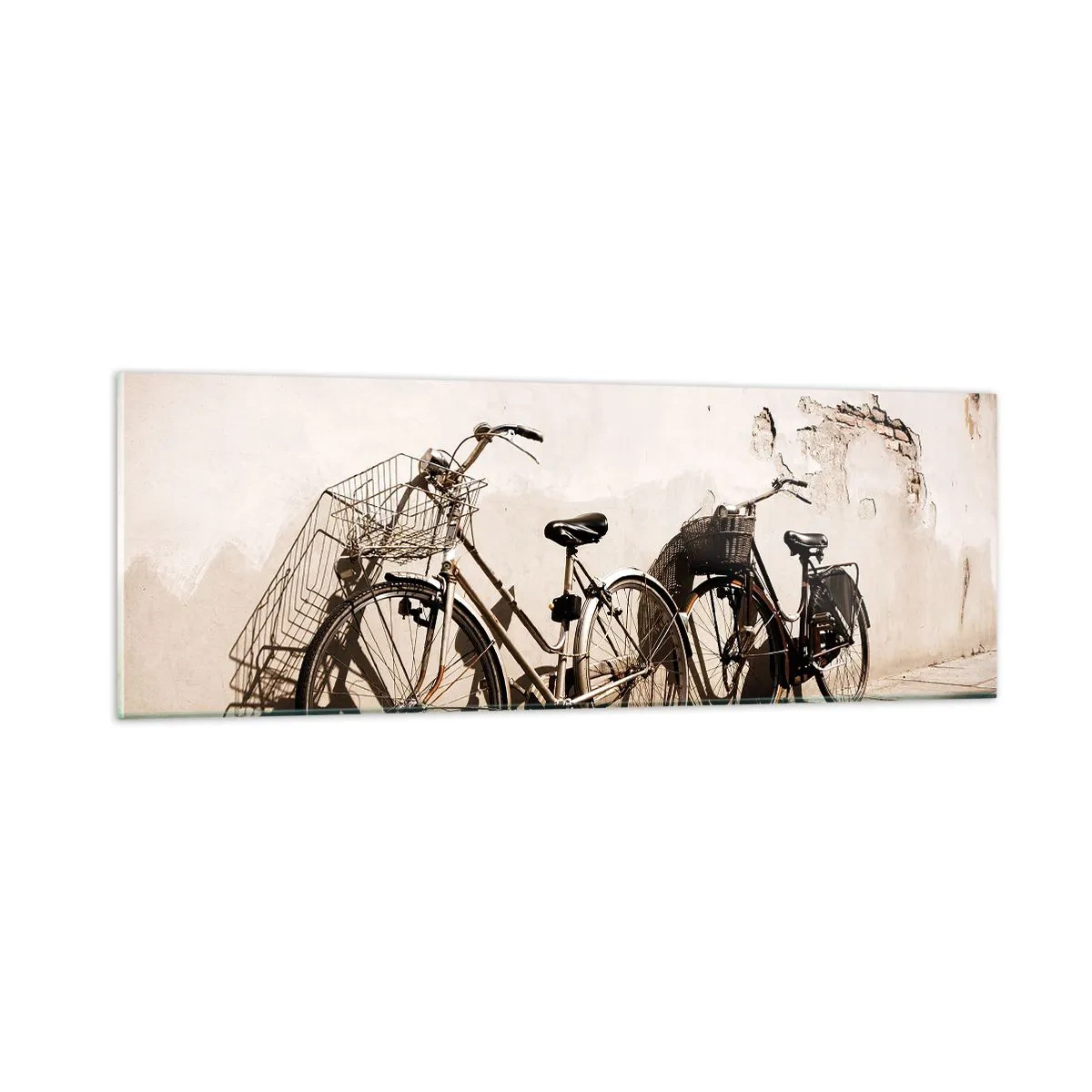 Tablou pe sticlă - Farmecul de neuitat al trecutului - 90x30 cm