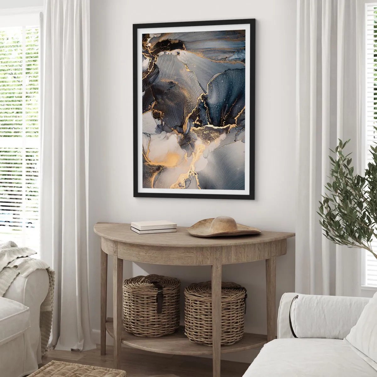 Poster în ramă neagră - Viața unei pietre - 70x100 cm