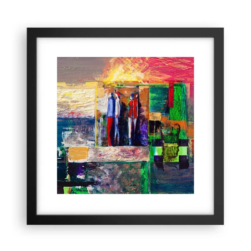 Poster în ramă neagră - Relații și emoții - 30x30 cm