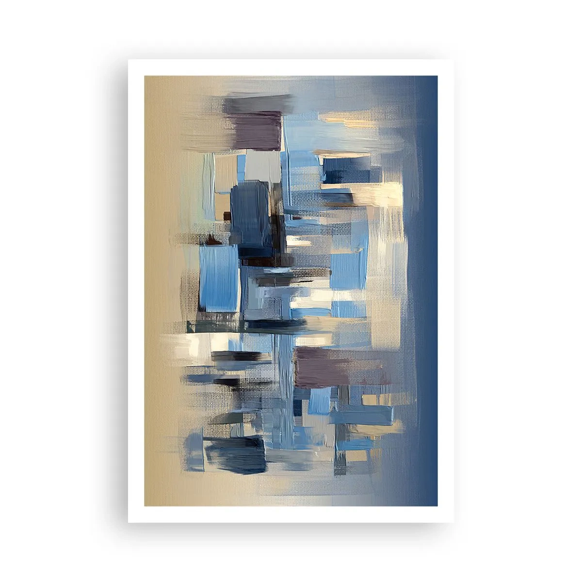 Poster - Construcție albastră - 70x100 cm