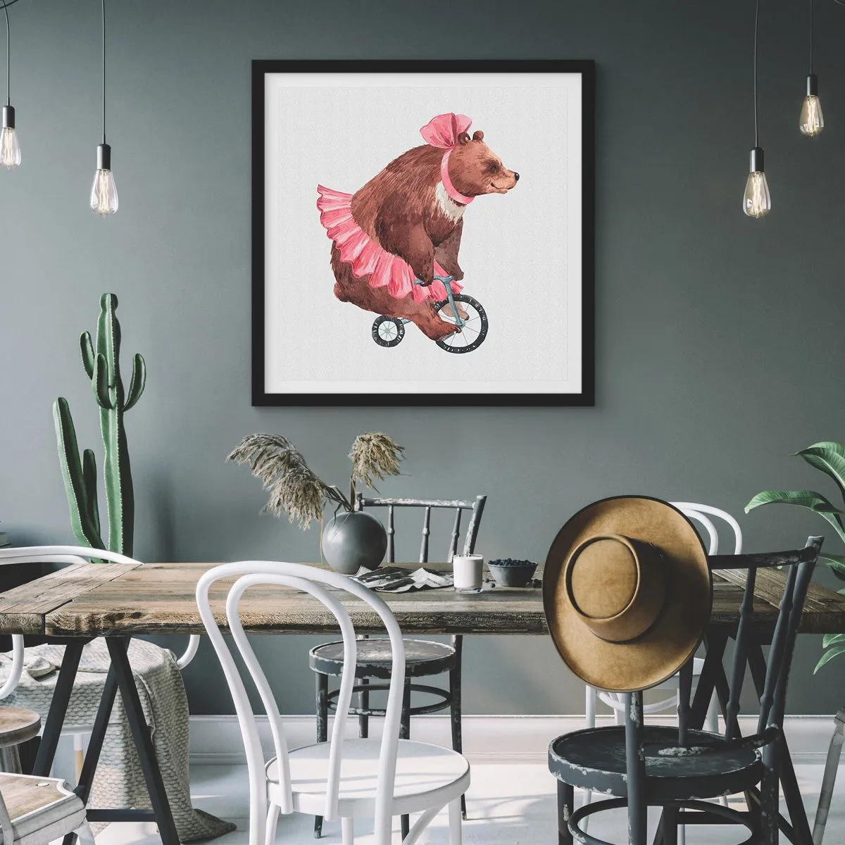 Poster în ramă neagră - Ce circ! - 50x50 cm