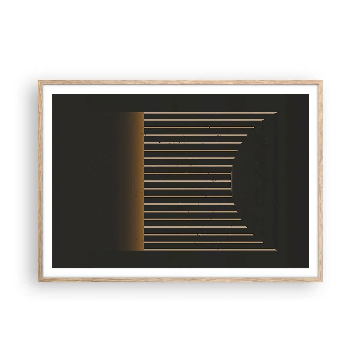 Poster în ramă de stejar deschis - Explorați întunericul - 100x70 cm