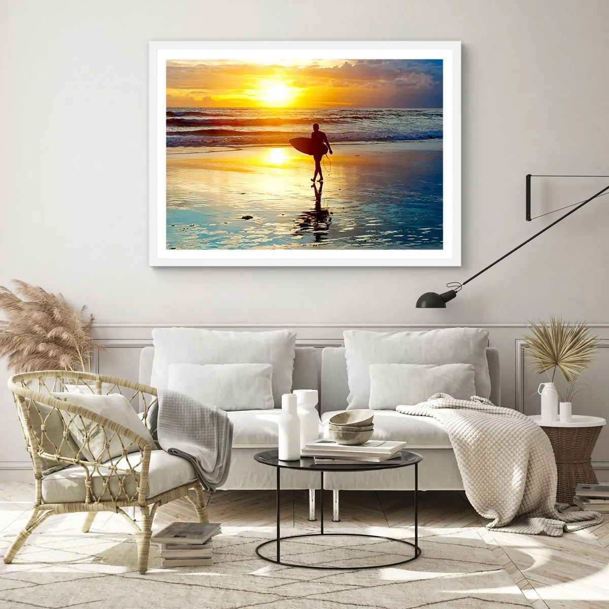Poster în ramă albă - Întoarcerea războinicului - 50x40 cm