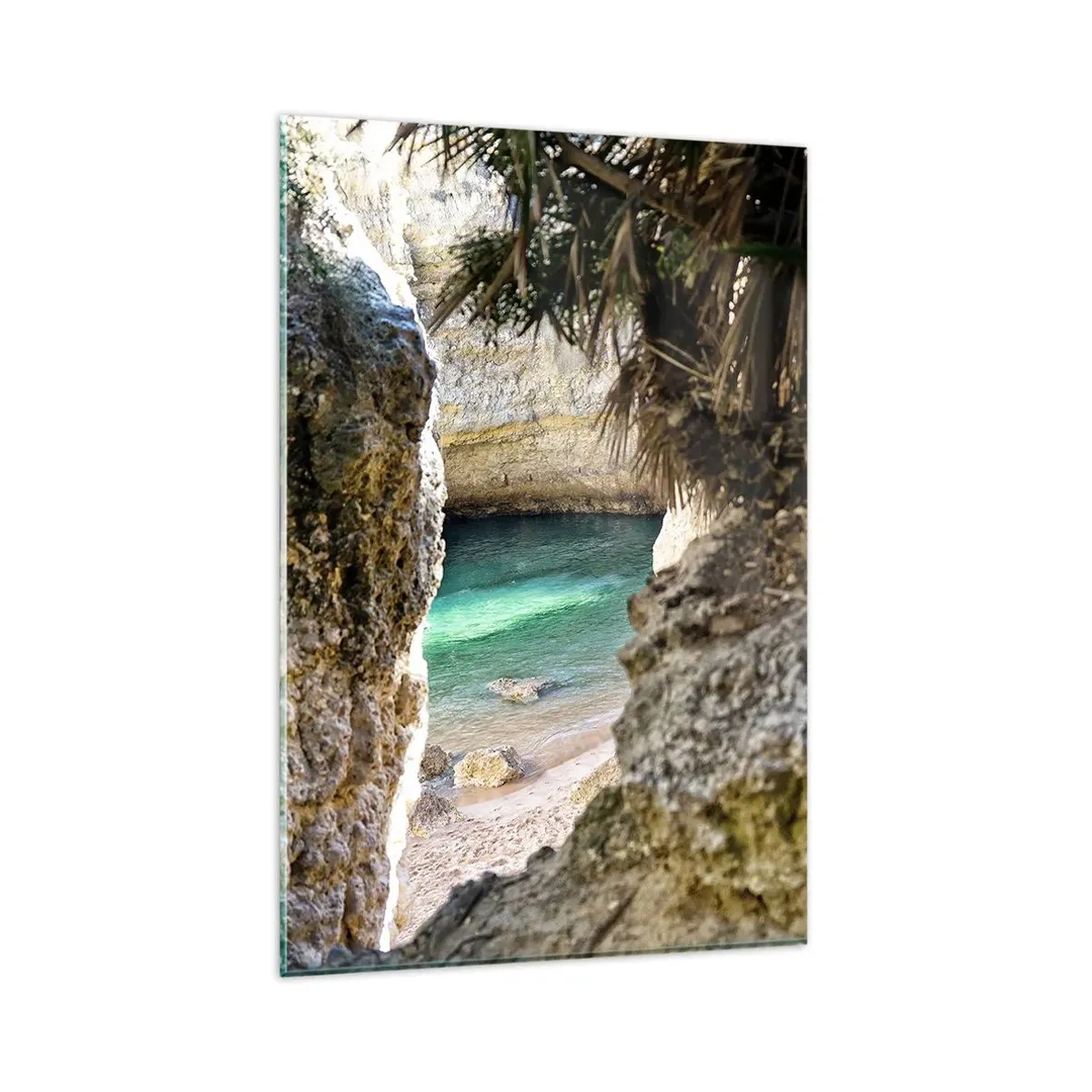 Tablou pe sticlă - Golful turcoaz - 80x120 cm