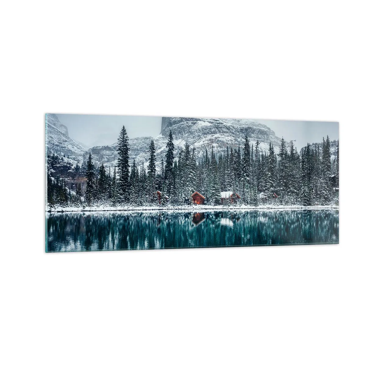 Tablou pe sticlă - Refugiu canadian - 100x40 cm