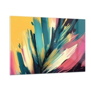 Tablou pe sticlă - Compoziția - o explozie de bucurie - 120x80 cm