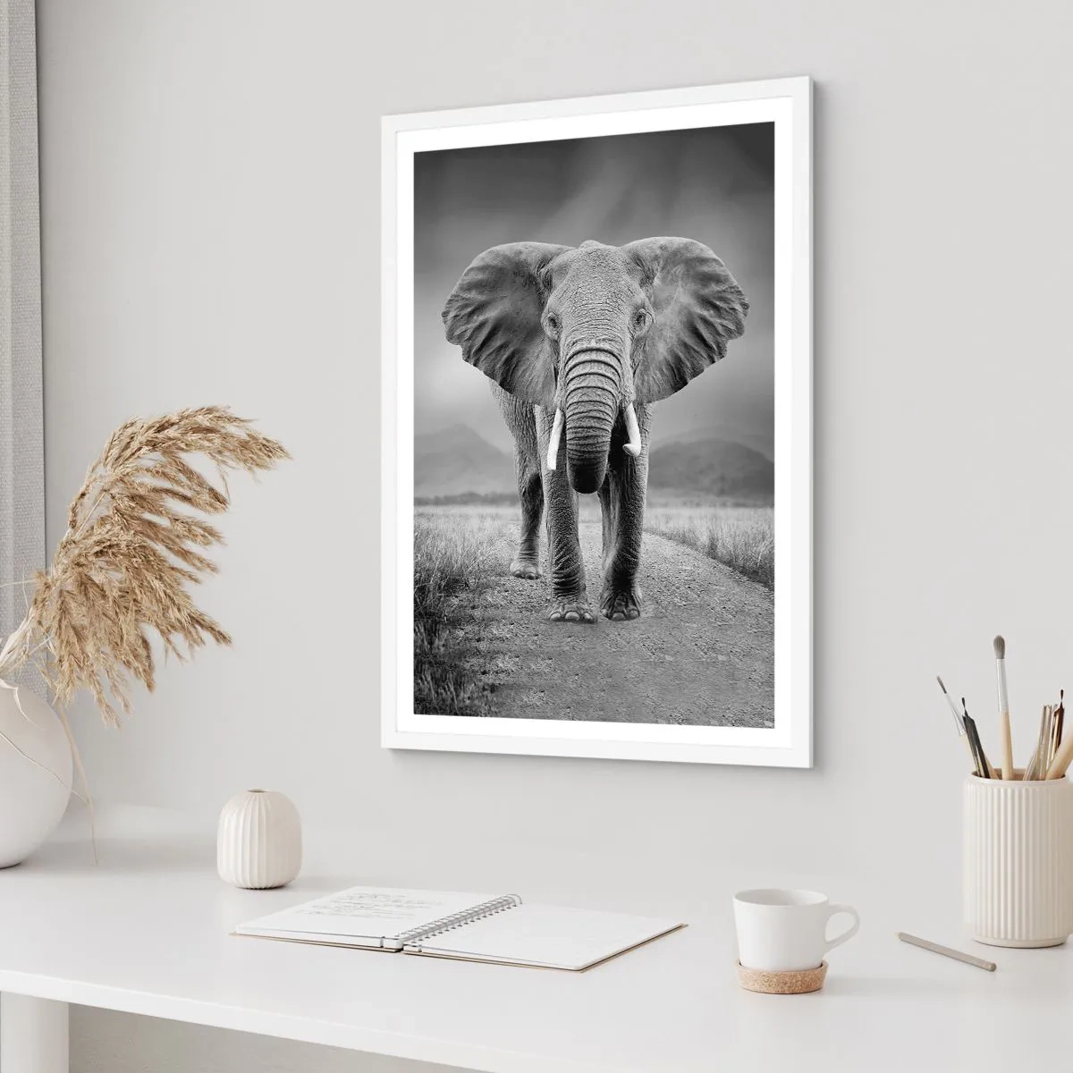 Poster în ramă albă - Gazda te salută - 50x70 cm