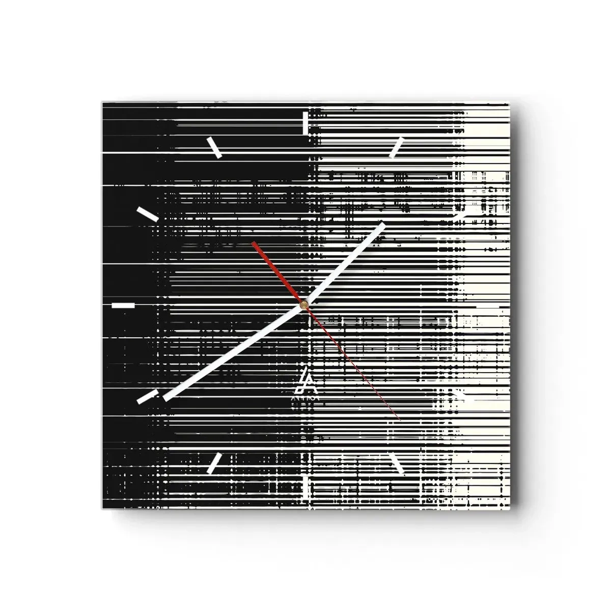 Ceas de perete - Ceas pe sticlă - Valuri și vibrații - 40x40 cm