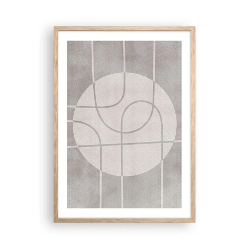 Poster în ramă de stejar deschis - Circular și drept înainte - 50x70 cm