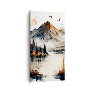 Tablou pe pânză - Toamna de aur în munți - 65x120 cm