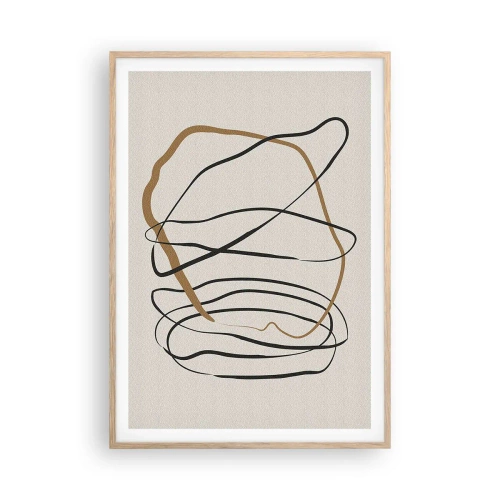 Poster în ramă de stejar deschis - Compoziție - Dans posesiv - 70x100 cm