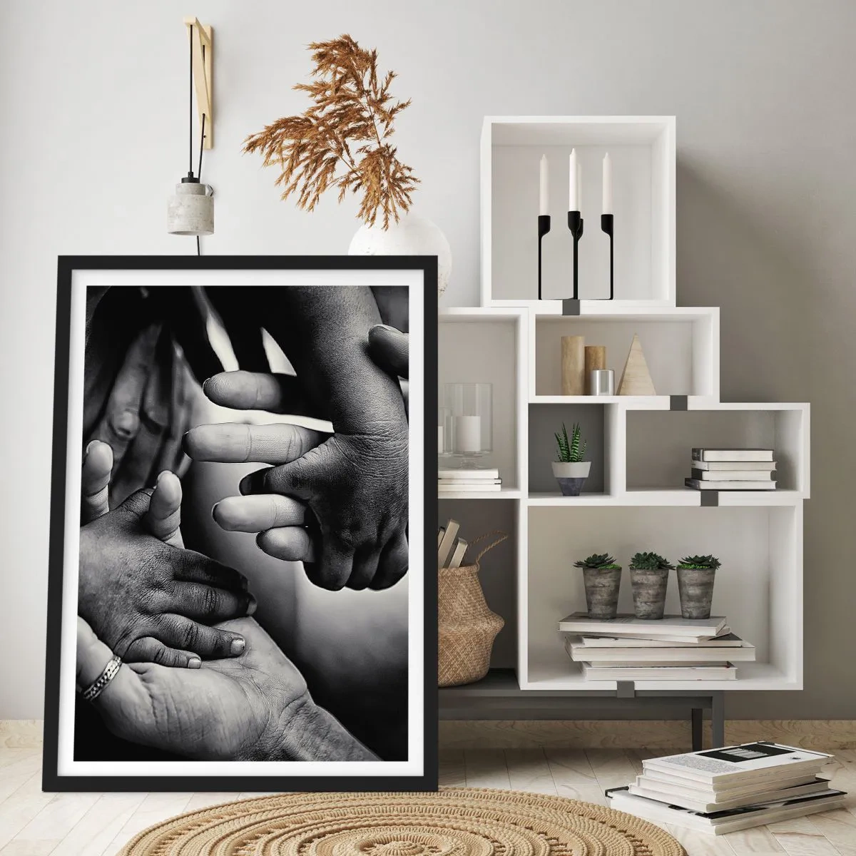 Poster în ramă neagră - A fi om - 61x91 cm