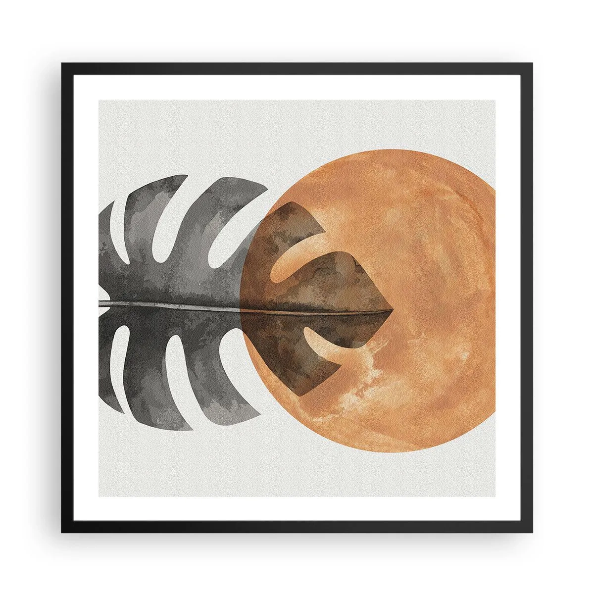 Poster în ramă neagră - Doar soarele - 60x60 cm