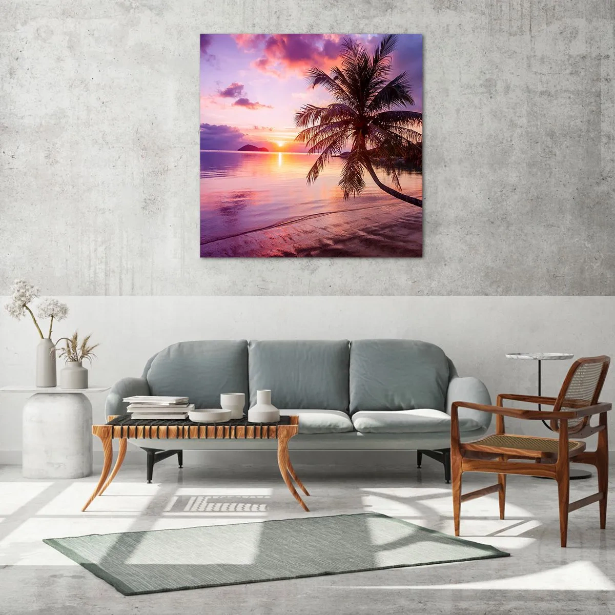 Tablou pe sticlă - Euforie până la orizont - 60x60 cm