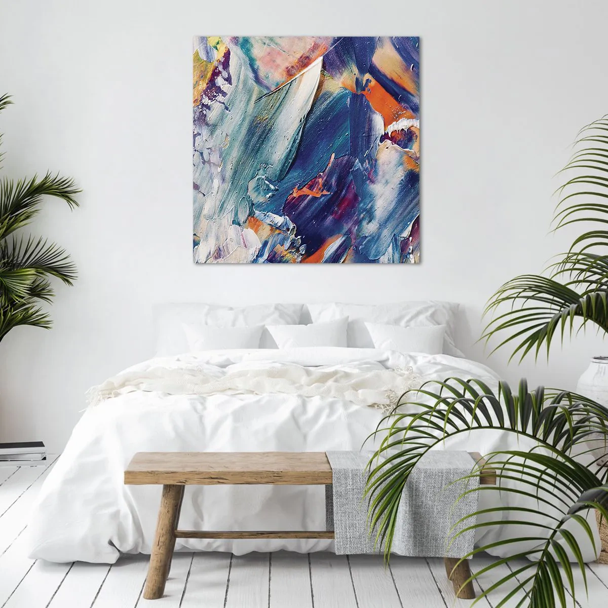 Tablou pe pânză - Confuzie de culori - 60x60 cm