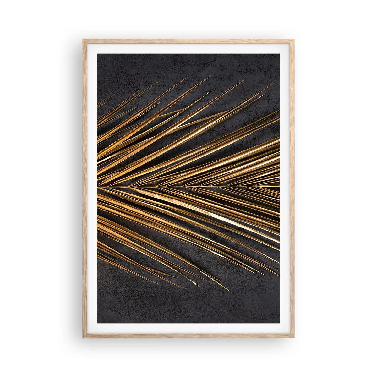 Poster în ramă de stejar deschis - Aur tropical - 70x100 cm