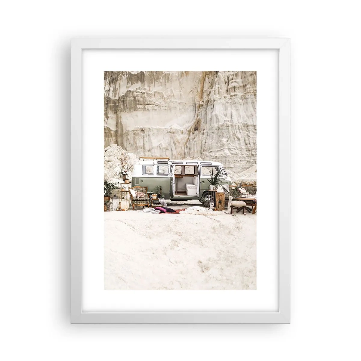 Poster în ramă albă - Să înceapă călătoria - 30x40 cm