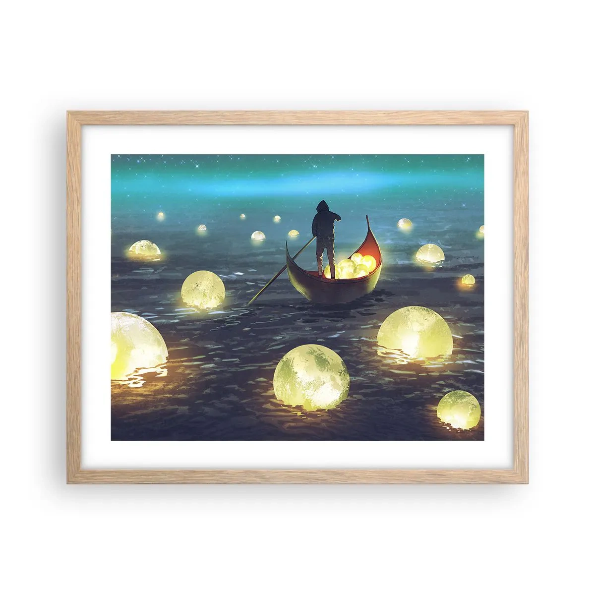 Poster în ramă de stejar deschis - Lucruri la care filozofii nu au visat niciodată - 50x40 cm