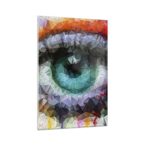 Tablou pe sticlă - Strălucire cristalină a ochilor - 70x100 cm