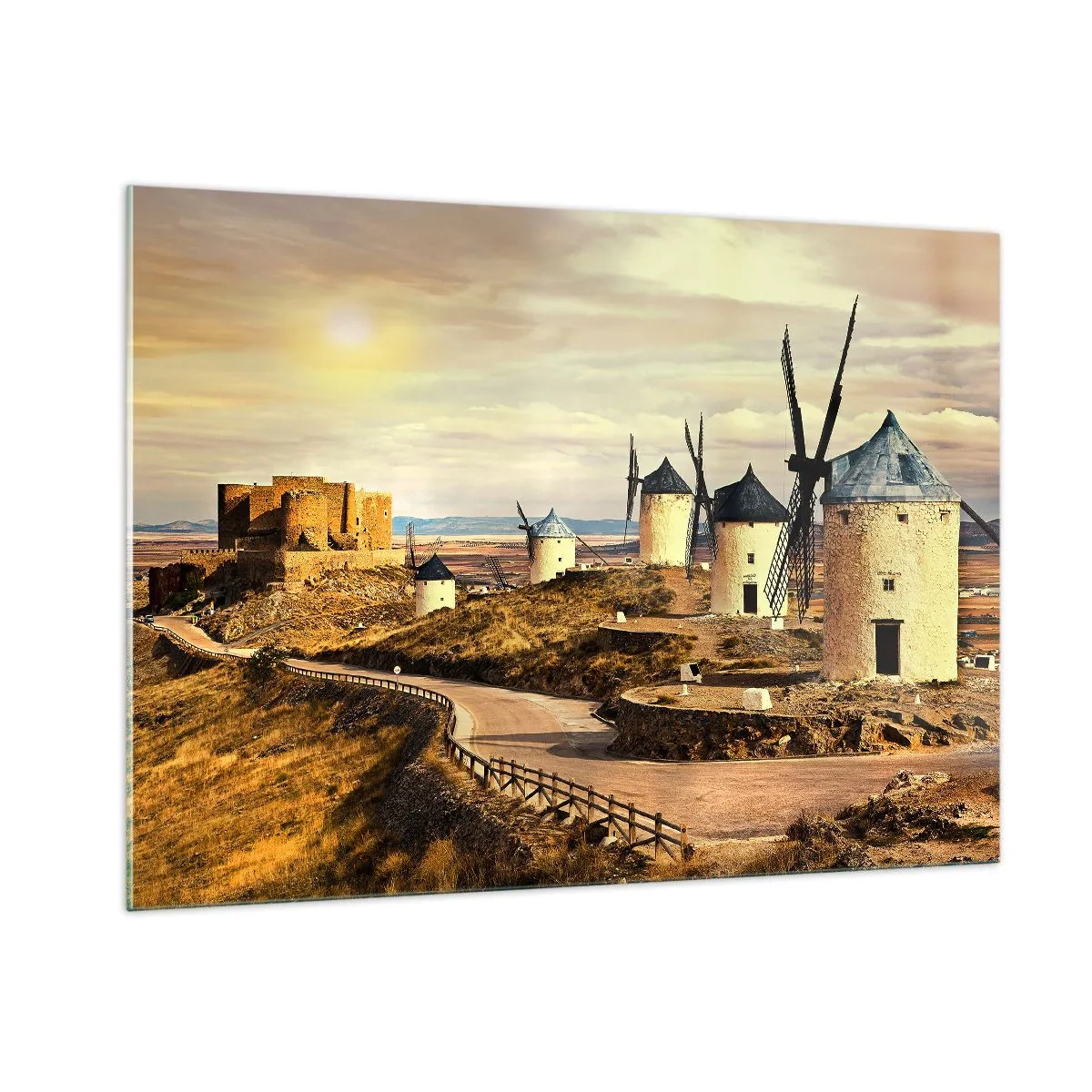 Tablou pe sticlă - Don Quijote apare imediat - 100x70 cm