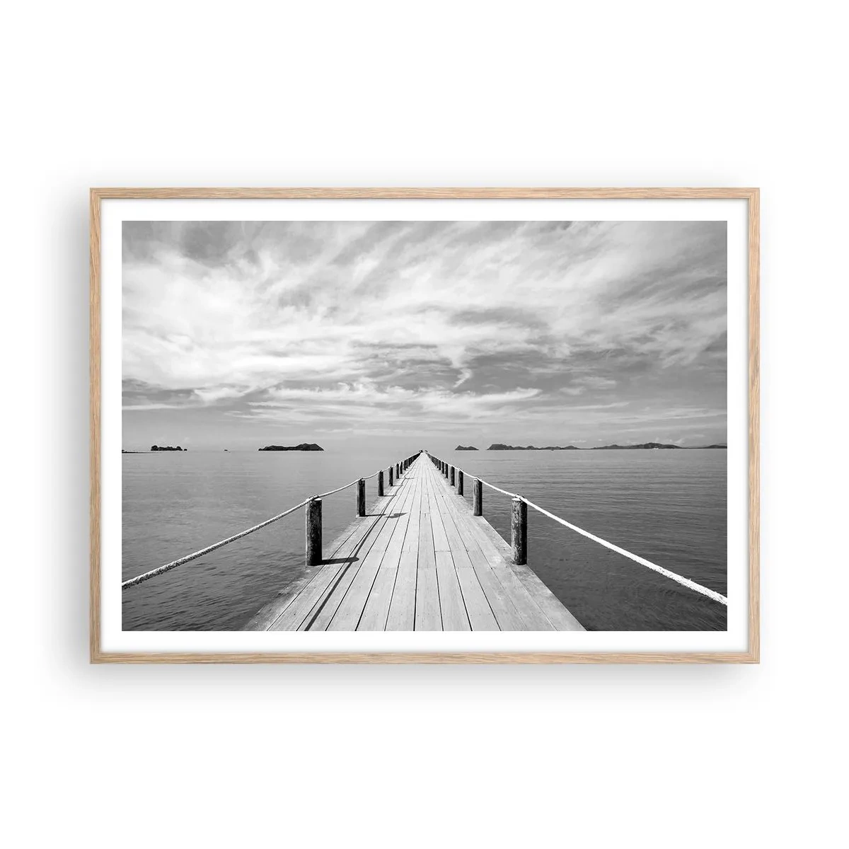 Poster în ramă de stejar deschis - Ce zici de o călătorie... - 100x70 cm