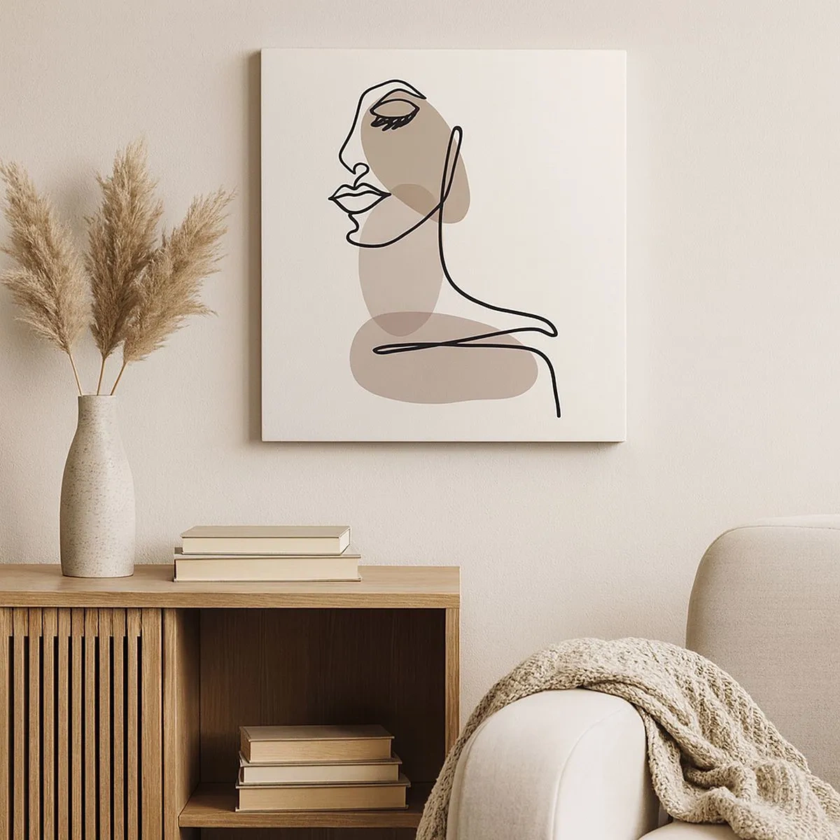 Tablou pe pânză - O anumită linie de frumusețe - 30x30 cm