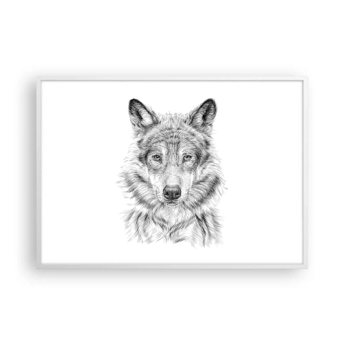 Poster în ramă albă - Un lider înnăscut - 100x70 cm