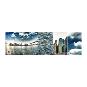 Mostră de Tapet Standard Eco - Insula de sticlă - Oraș, New York, Arhitectură - 100x30 cm