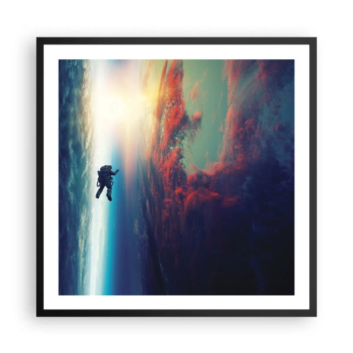Poster în ramă neagră - Provocând universul - 60x60 cm