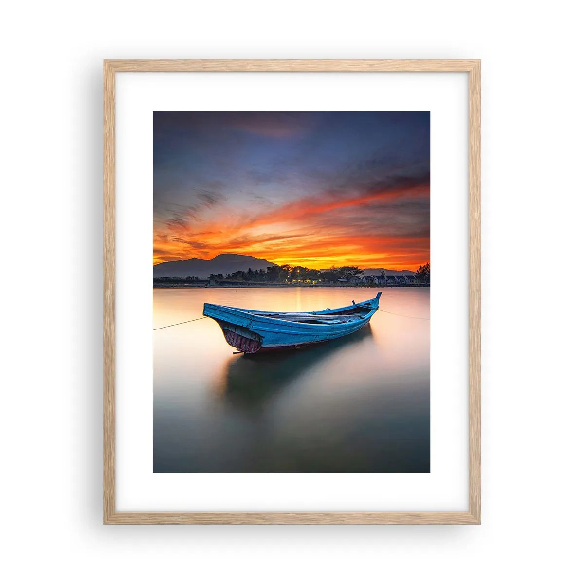 Poster în ramă de stejar deschis - O noapte bună înainte - 40x50 cm