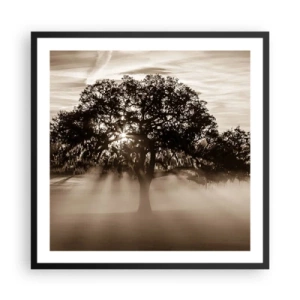 Poster în ramă neagră - Un copac de vești bune - 60x60 cm