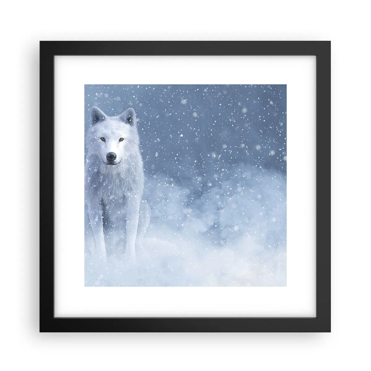 Poster în ramă neagră - În stil de iarnă - 30x30 cm
