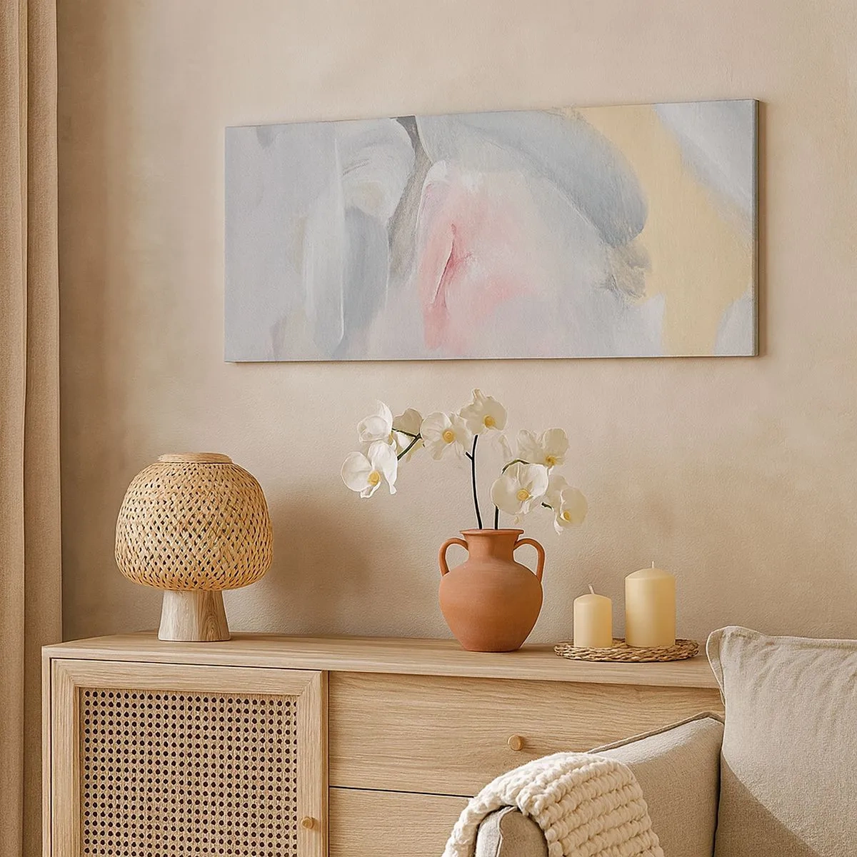 Tablou pe pânză - Într-o lume de pastel - 100x40 cm